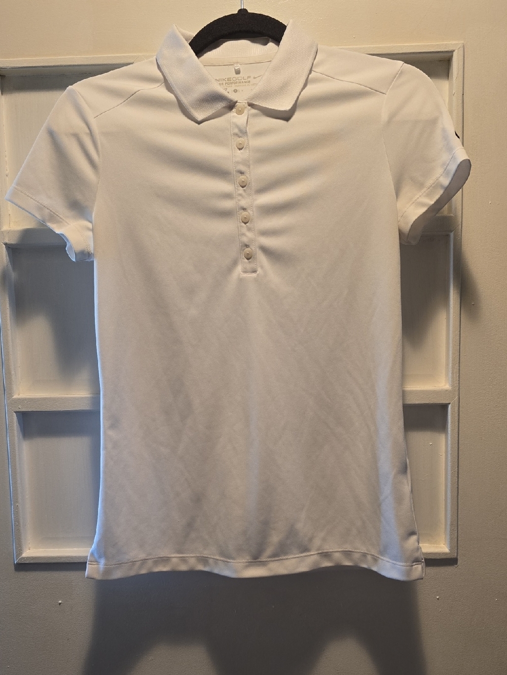 Nike White Polo Shirt with Button Placket